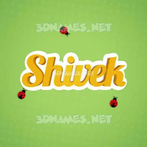 shivek in Ladybugs style - 3D name wallpaper