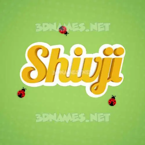 shivji in Ladybugs style - 3D name wallpaper