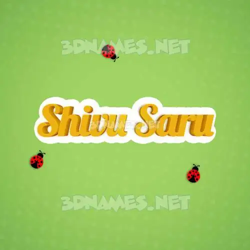 shivu saru in Ladybugs style - 3D name wallpaper