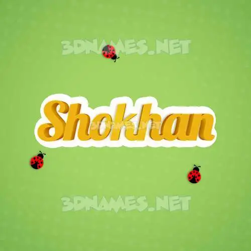 shokhan in Ladybugs style - 3D name wallpaper