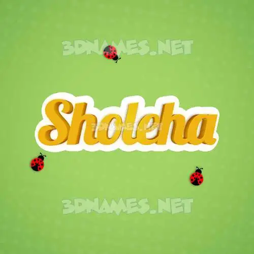 sholeha in Ladybugs style - 3D name wallpaper