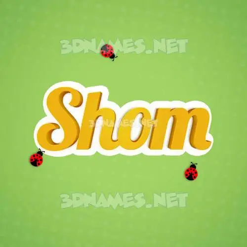 shom in Ladybugs style - 3D name wallpaper shom in Ladybugs style - 3D name wallpaper