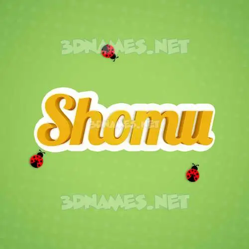 shomu in Ladybugs style - 3D name wallpaper
