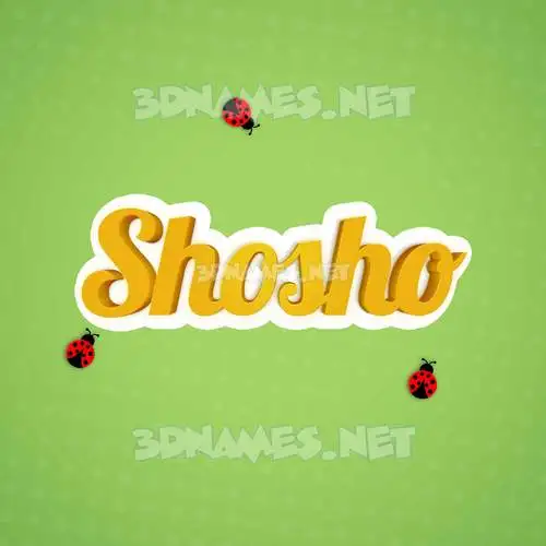 shosho in Ladybugs style - 3D name wallpaper shosho in Ladybugs style - 3D name wallpaper