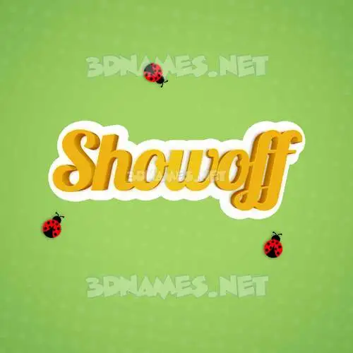 showoff in Ladybugs style - 3D name wallpaper