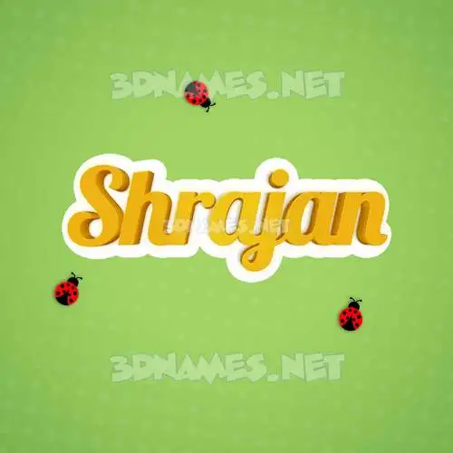 shrajan in Ladybugs style - 3D name wallpaper