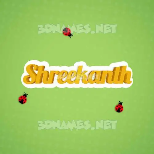 shreekanth in Ladybugs style - 3D name wallpaper