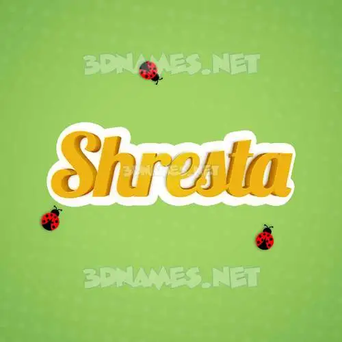 shresta in Ladybugs style - 3D name wallpaper