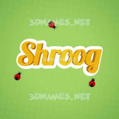 shroog in Ladybugs style - 3D name wallpaper