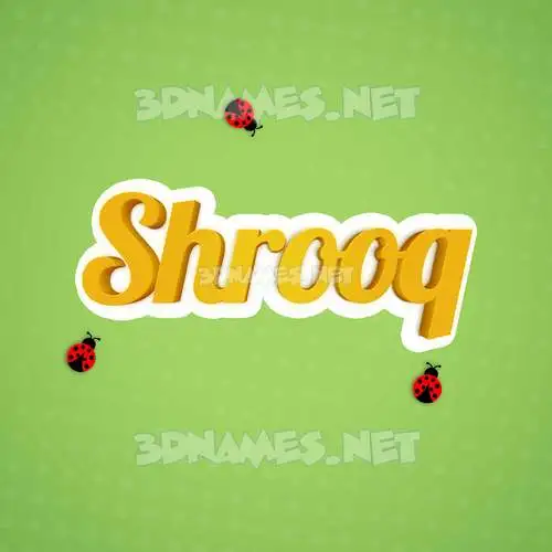 shrooq in Ladybugs style - 3D name wallpaper