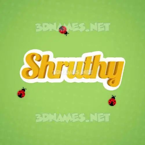 shruthy in Ladybugs style - 3D name wallpaper