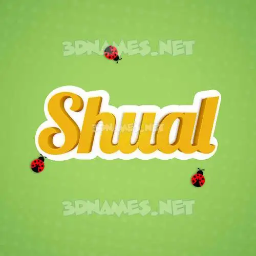 shual in Ladybugs style - 3D name wallpaper
