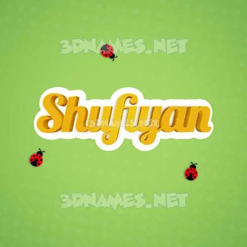 shufiyan in Ladybugs style - 3D name wallpaper shufiyan in Ladybugs style - 3D name wallpaper