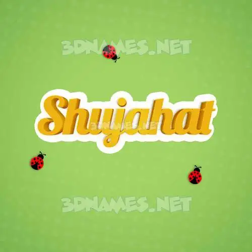 shujahat in Ladybugs style - 3D name wallpaper