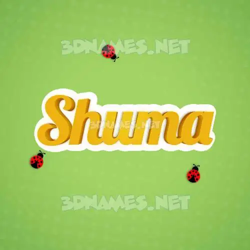 shuma in Ladybugs style - 3D name wallpaper