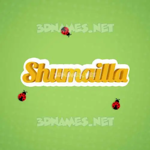 shumailla in Ladybugs style - 3D name wallpaper shumailla in Ladybugs style - 3D name wallpaper