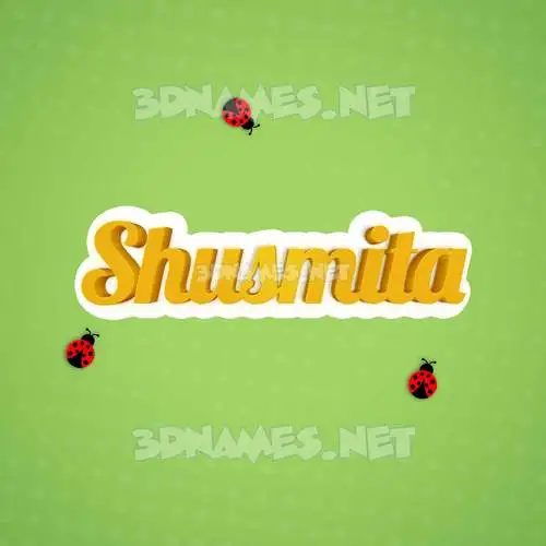 shusmita in Ladybugs style - 3D name wallpaper