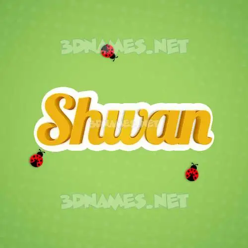 shwan in Ladybugs style - 3D name wallpaper