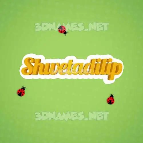 shwetadilip in Ladybugs style - 3D name wallpaper