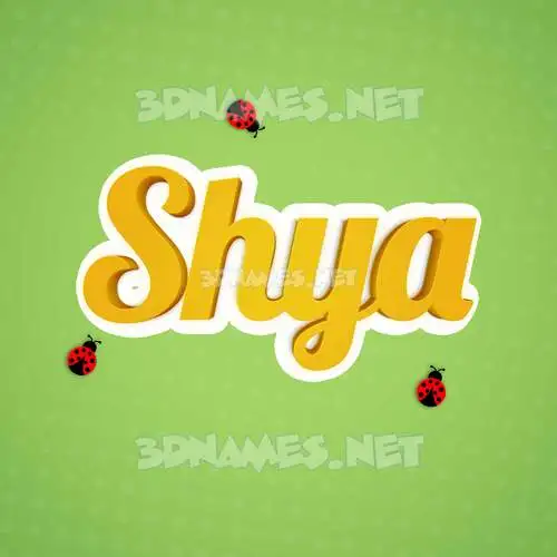 shya in Ladybugs style - 3D name wallpaper