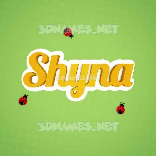 shyna in Ladybugs style - 3D name wallpaper shyna in Ladybugs style - 3D name wallpaper