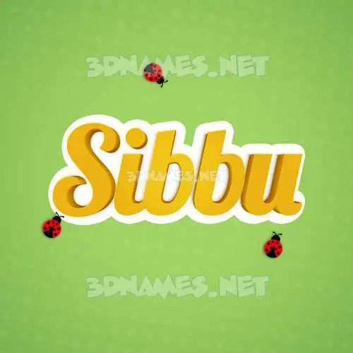 sibbu in Ladybugs style - 3D name wallpaper