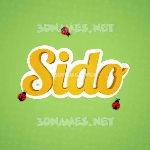 sido in Ladybugs style - 3D name wallpaper sido in Ladybugs style - 3D name wallpaper