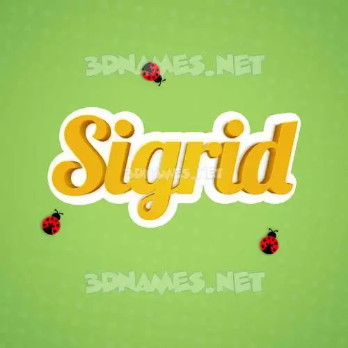 sigrid in Ladybugs style - 3D name wallpaper