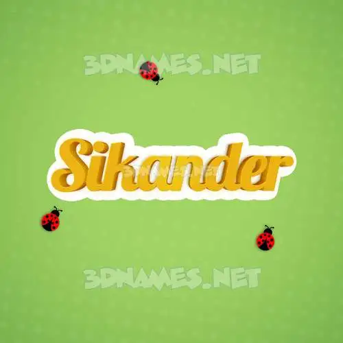 sikander in Ladybugs style - 3D name wallpaper