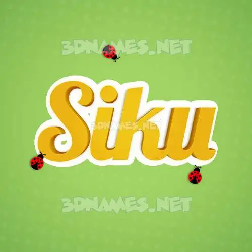 siku in Ladybugs style - 3D name wallpaper siku in Ladybugs style - 3D name wallpaper