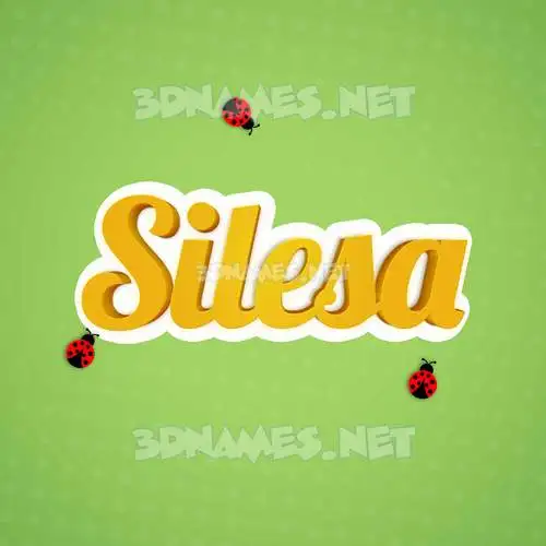 silesa in Ladybugs style - 3D name wallpaper