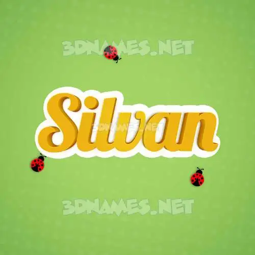 silvan in Ladybugs style - 3D name wallpaper silvan in Ladybugs style - 3D name wallpaper