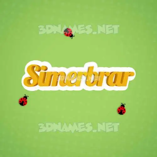 simerbrar in Ladybugs style - 3D name wallpaper