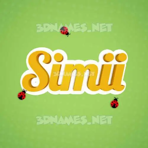 simii in Ladybugs style - 3D name wallpaper