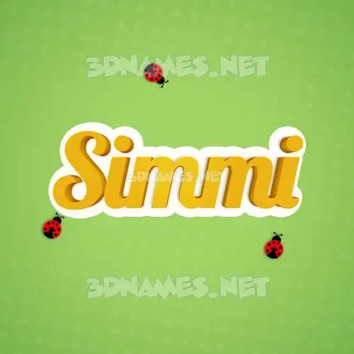 simmi in Ladybugs style - 3D name wallpaper