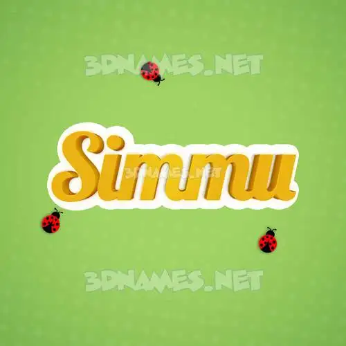 simmu in Ladybugs style - 3D name wallpaper simmu in Ladybugs style - 3D name wallpaper