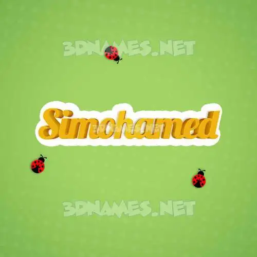 simohamed in Ladybugs style - 3D name wallpaper simohamed in Ladybugs style - 3D name wallpaper
