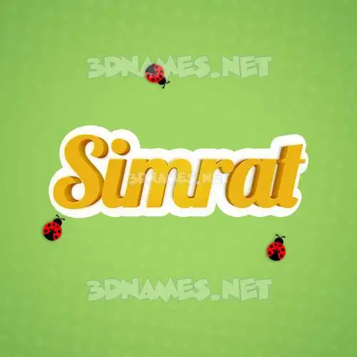 simrat in Ladybugs style - 3D name wallpaper