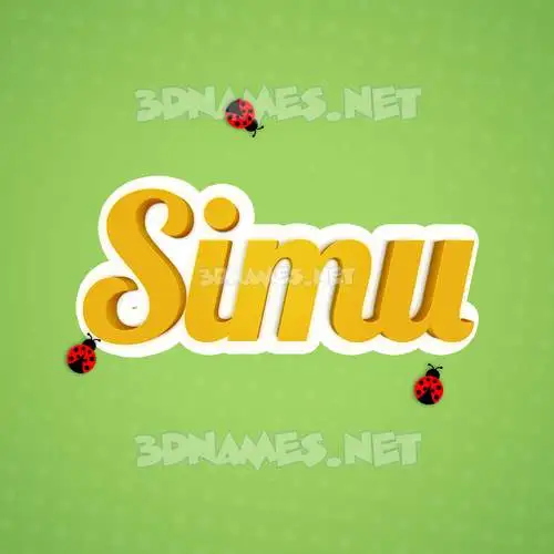 simu in Ladybugs style - 3D name wallpaper simu in Ladybugs style - 3D name wallpaper