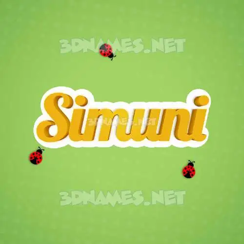 simuni in Ladybugs style - 3D name wallpaper