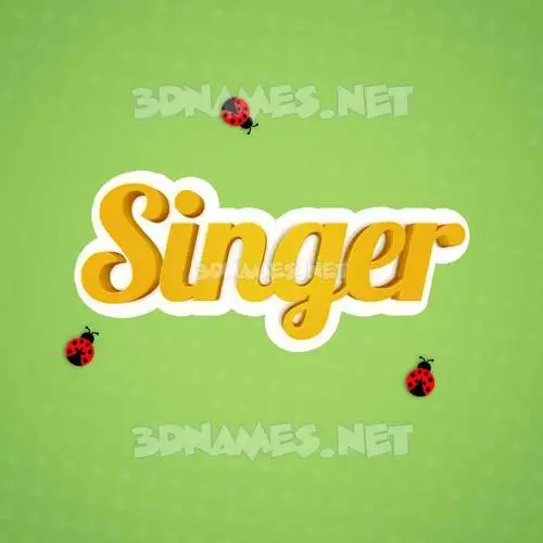 singer in Ladybugs style - 3D name wallpaper singer in Ladybugs style - 3D name wallpaper