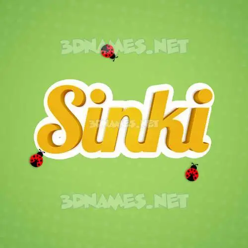 sinki in Ladybugs style - 3D name wallpaper sinki in Ladybugs style - 3D name wallpaper