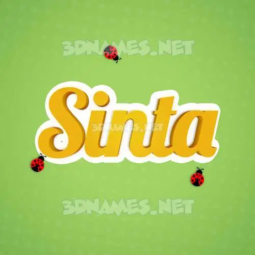 sinta in Ladybugs style - 3D name wallpaper