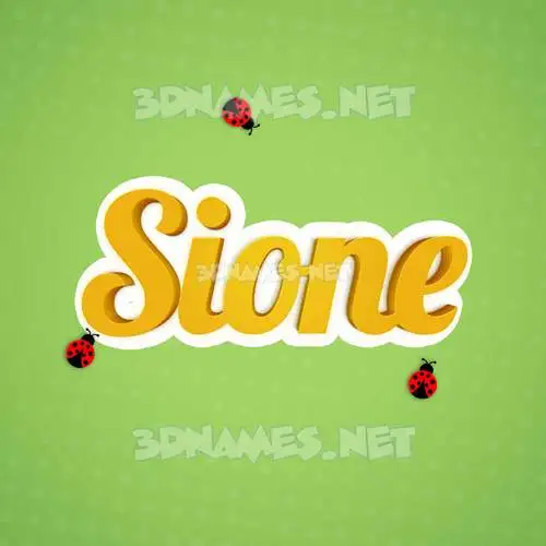 sione in Ladybugs style - 3D name wallpaper