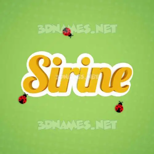 sirine in Ladybugs style - 3D name wallpaper sirine in Ladybugs style - 3D name wallpaper
