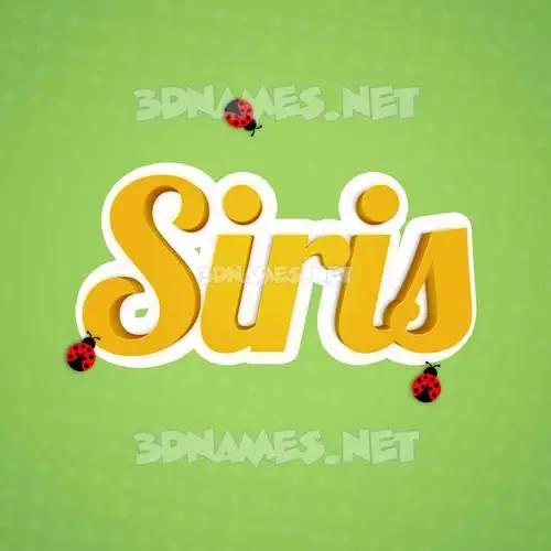 siris in Ladybugs style - 3D name wallpaper siris in Ladybugs style - 3D name wallpaper