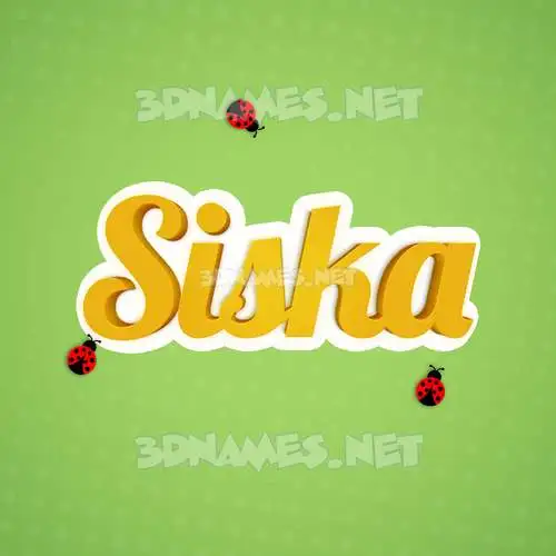 siska in Ladybugs style - 3D name wallpaper