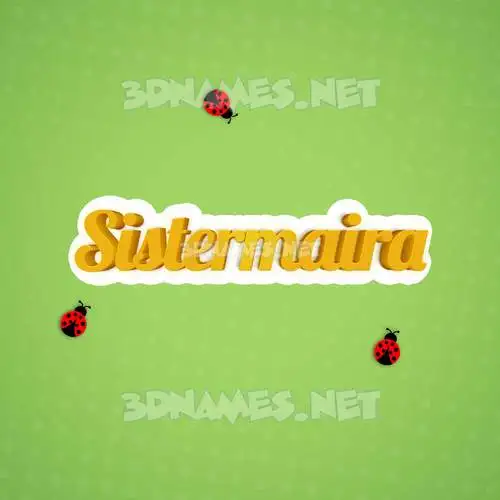 sistermaira in Ladybugs style - 3D name wallpaper