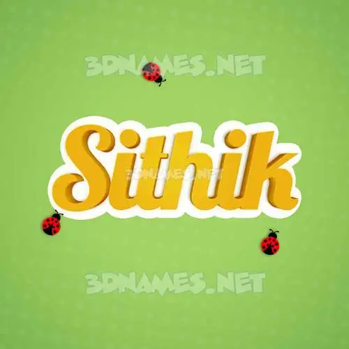 sithik in Ladybugs style - 3D name wallpaper