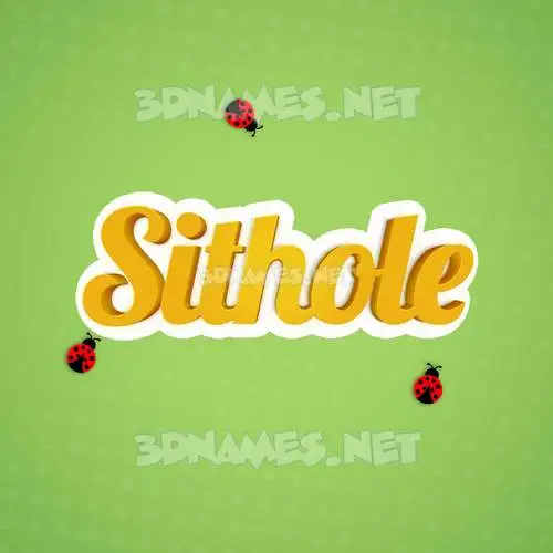 sithole in Ladybugs style - 3D name wallpaper